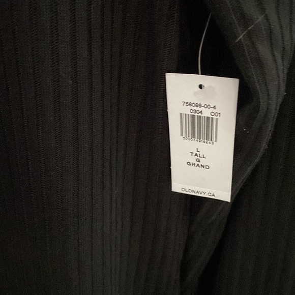 NWT Old Navy Flowy Black Long Sleeve Dress - Picture 2 of 3